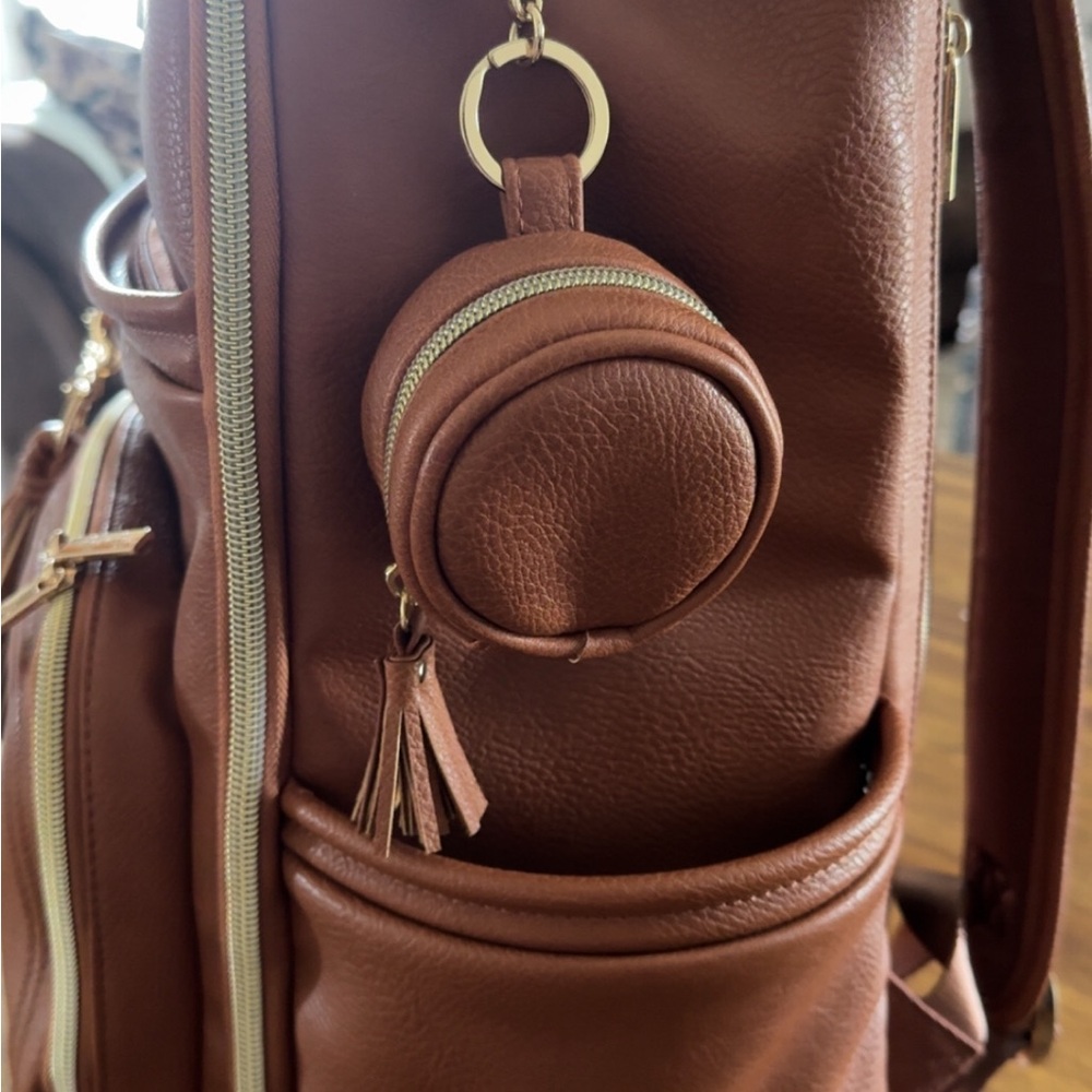 Itzy Ritzy Tan Diaper Backpack - Picture 5 of 9